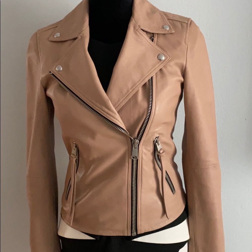 All saints leather jacket